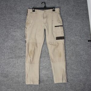 FXD WP-3 Work Pants Mens 32x30 Khaki Tan Stretch Cotton Utility Cargo WP3